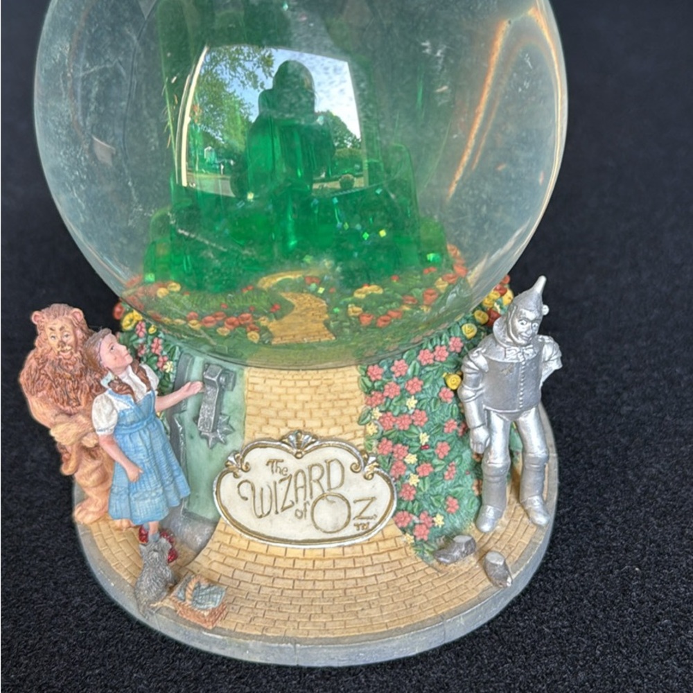 Wizard of Oz Green and Multicolor Globe Sculpture